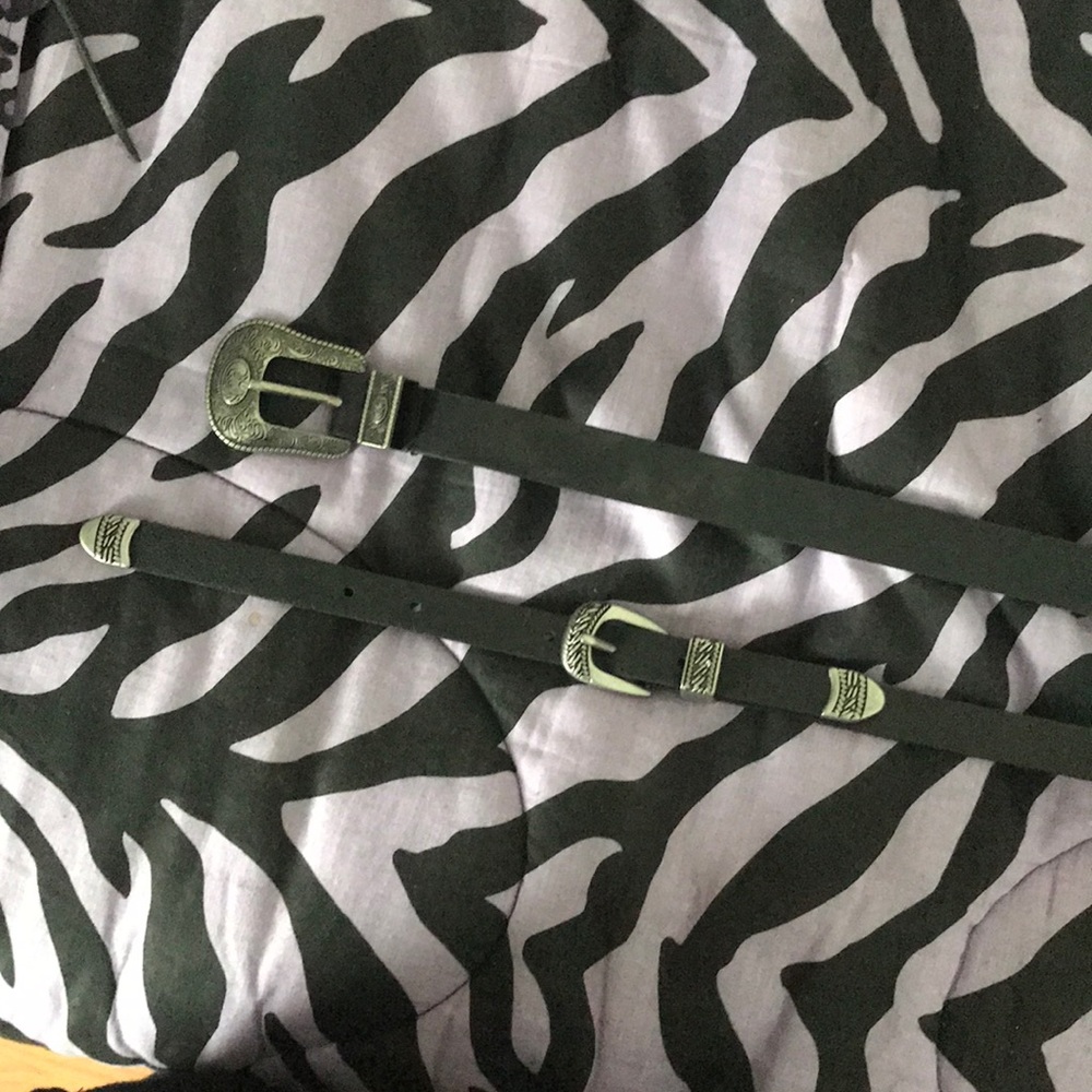 Set of two western belts